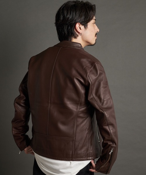 JACKROSE（ジャックローズ）の「JE LAMB LEATHER SINGLE RIDERS JE