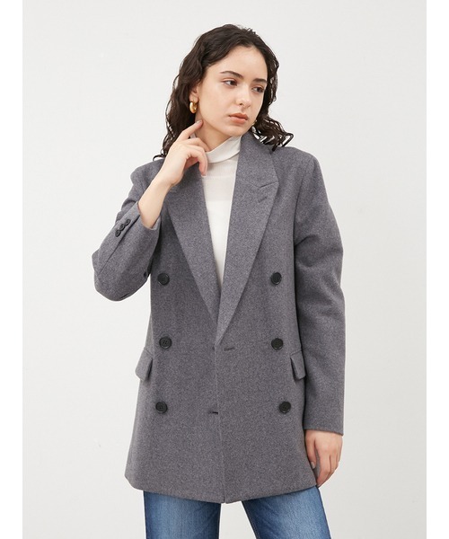 Mila Owen（ミラオーウェン）の「ウールピークドラペルオーバー