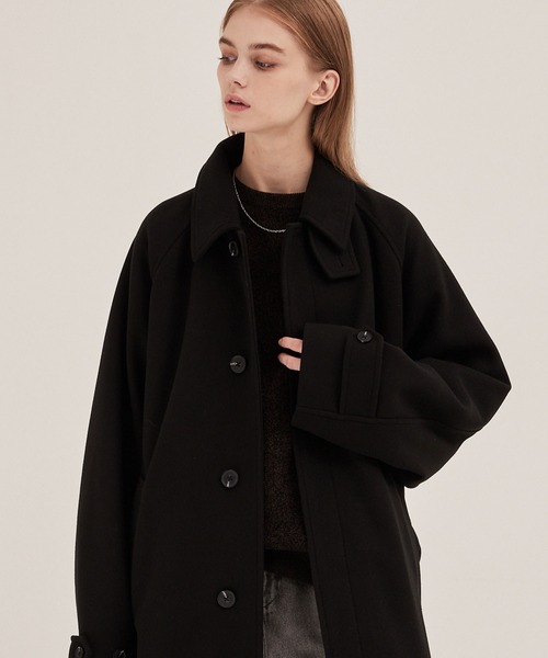 セール】テックメルトン2WAYオーバーロングラグランステンカラーコート