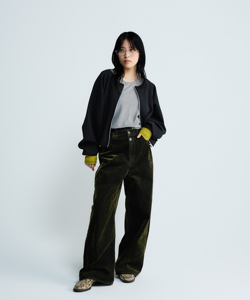 フロッキーワイドデニム/634876（デニムパンツ）｜JEANASIS