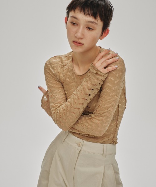 セール】Jacquard Long T-shirts（Tシャツ/カットソー）｜TODAYFUL