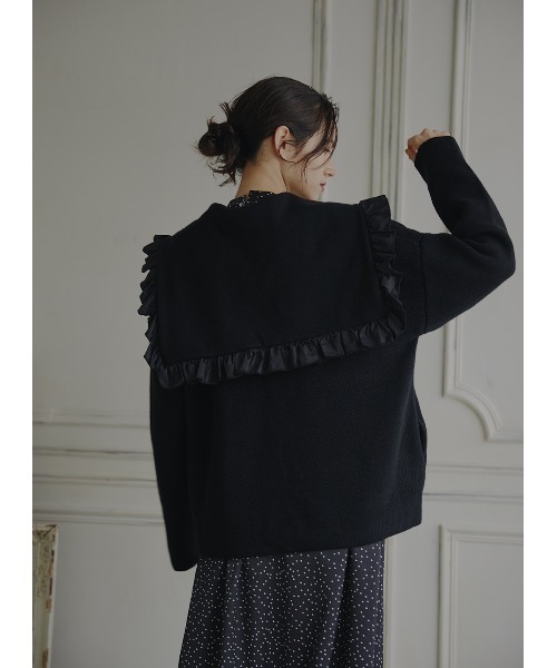 COEL（コエル）の「ビッグカラーフリルカーディガン（カーディガン