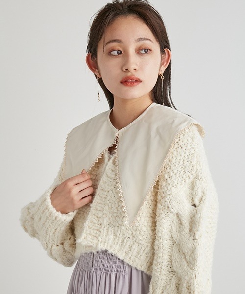 LILY BROWN（リリーブラウン）の「ハンドニットカーディガン