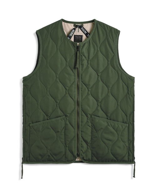 TAION(タイオン)】〈ユニセックス〉ミリタリー クルーネックWジップ