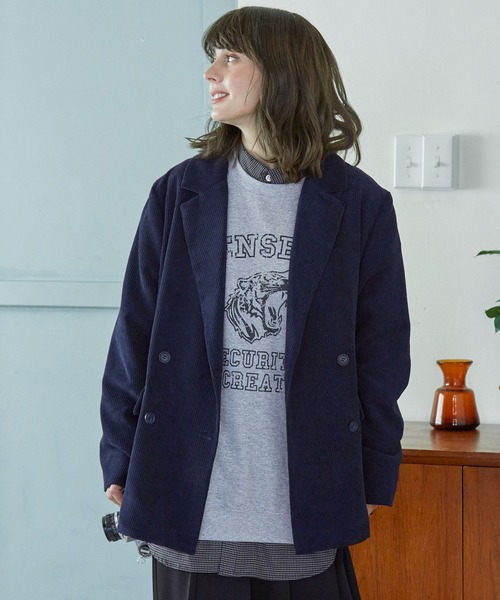 コーデュロイ ビッグシルエット テーラードジャケット MONO-MART