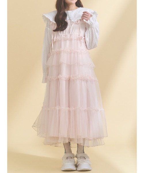 チュールドロストロングワンピース（ワンピース）｜merry jenny