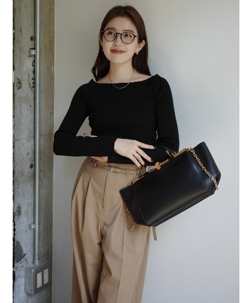 シルクカシミアブレンドボートネックニット（ニット/セーター