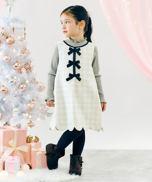 セール】ツイードリボンジャンスカ＿アプレレクールマシェリ_ジュニア