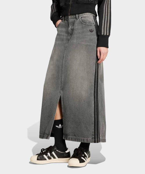 アディカラー スリーストライプス デニム ペンシルスカート