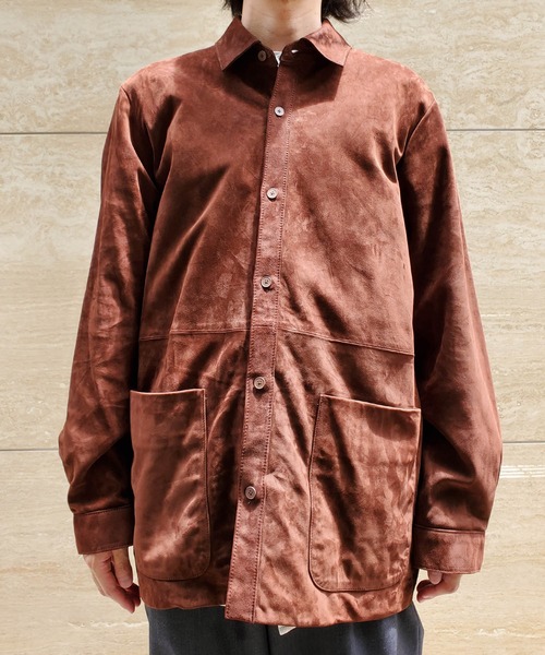 ATON / エイトン】LAMB SUEDE SHIRT JACKET / ラムスエードシャツ