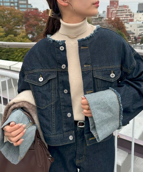 新色追加！】USコットンデニム袖口ロールアップGジャン《WEB限定カラー