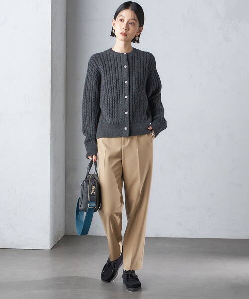 セール】〈手洗い可能〉裏起毛 スリム テーパード パンツ（その他