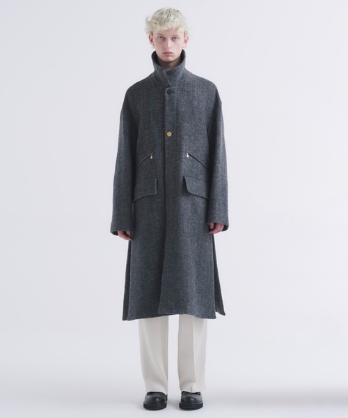 CULLNI（クルニ）の「24-AW-039B / Wool Check Double Pocket Long