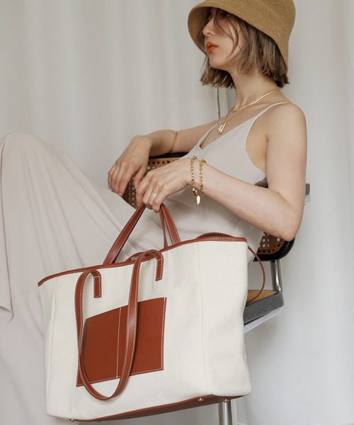 EVOL】EVOL×MARQUE コラボキャンバスショルダーバッグ/A4収納可能