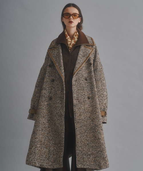 seyto（セイト）の「Herringbone tweed over long coat / ヘリンボーン