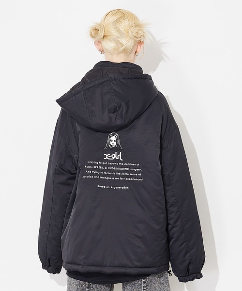 X-girl（エックスガール）の「REVERSIBLE QUILTED JACKET（ナイロン