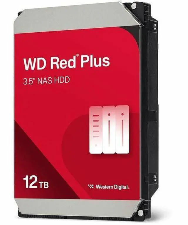 WD Red Plus 12TB NAS Hard Disk Drive - 7200 RPM Class SATA 6Gb/s