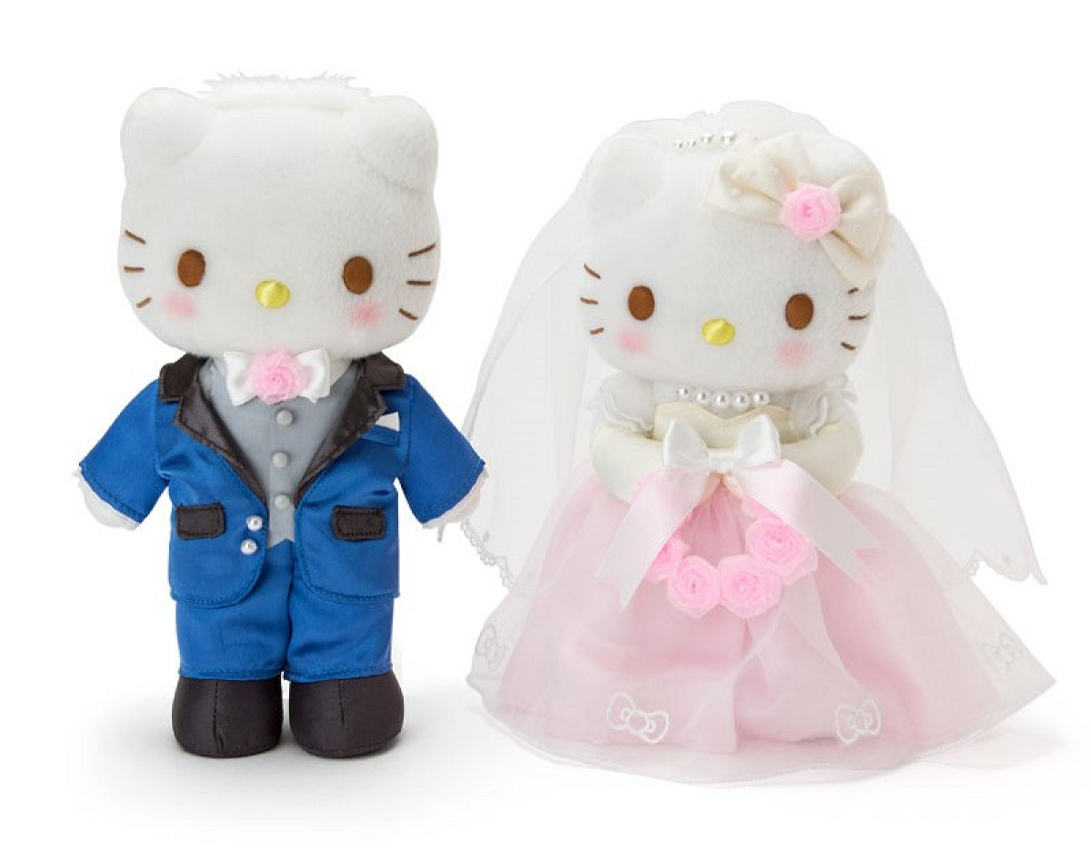 ハローキティ&ディアダニエル ぬいぐるみセット(ウェディング