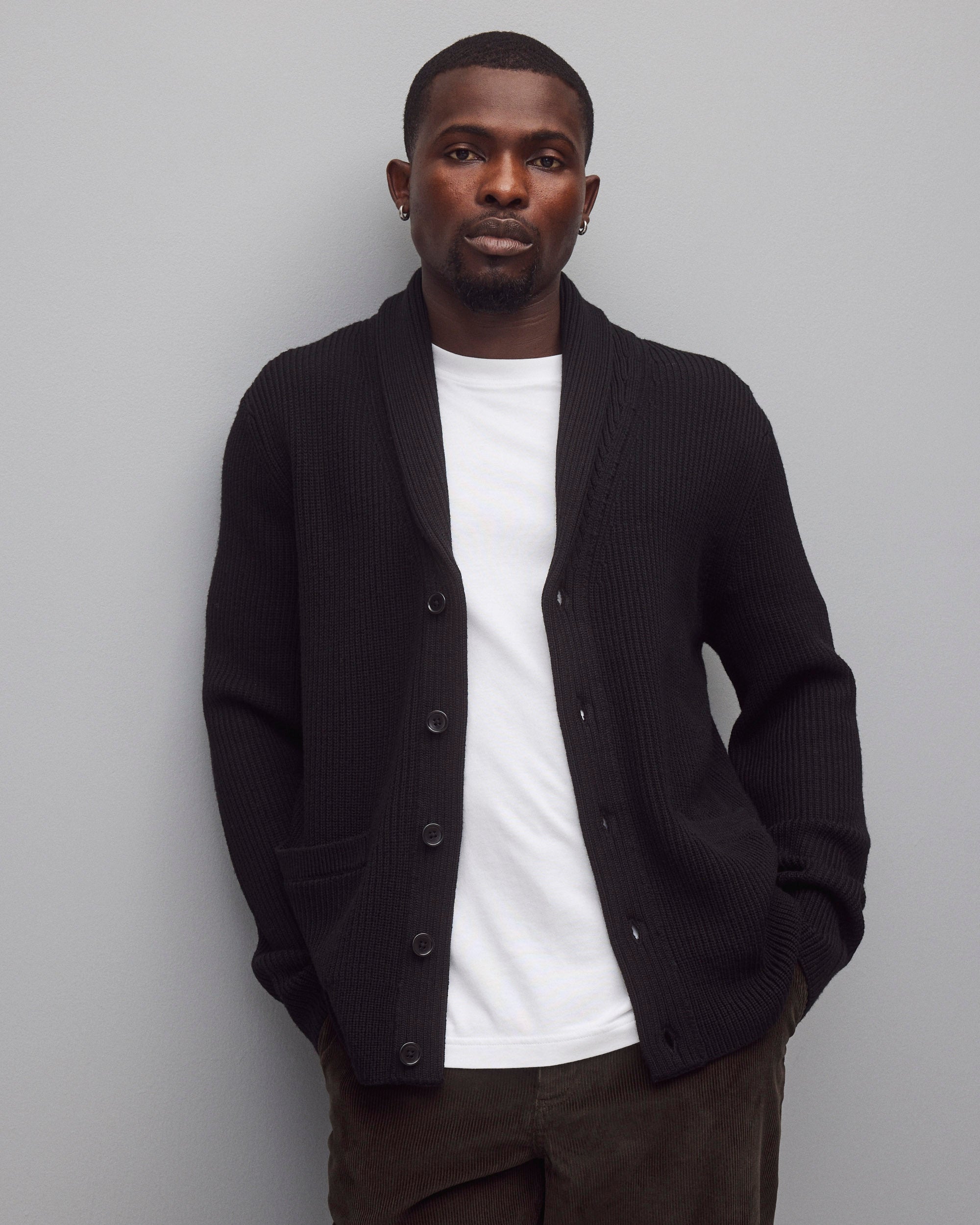 Merino Rib Vinnie Shawl Cardigan | Reigning Champ