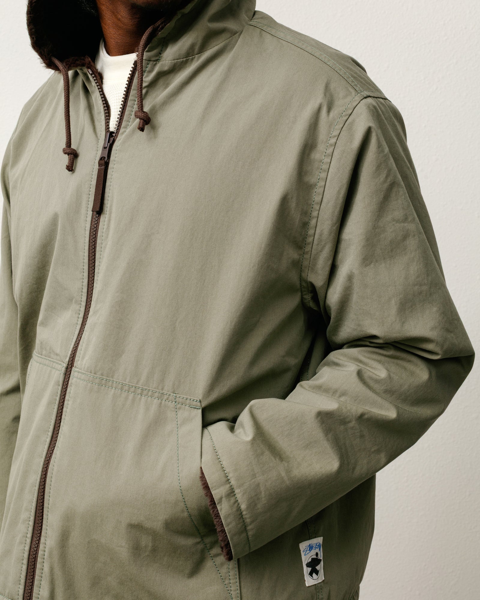 Reversible Hooded Jacket – Brown | Outerwear | Stüssy Canada