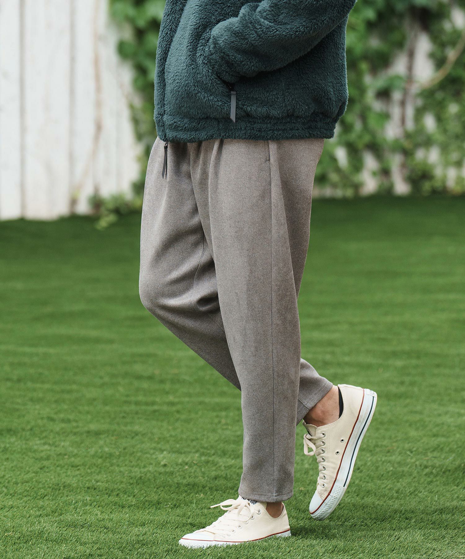 30%OFF【CAMBIO(カンビオ)】Suede Ponti Cut Pants サルエル