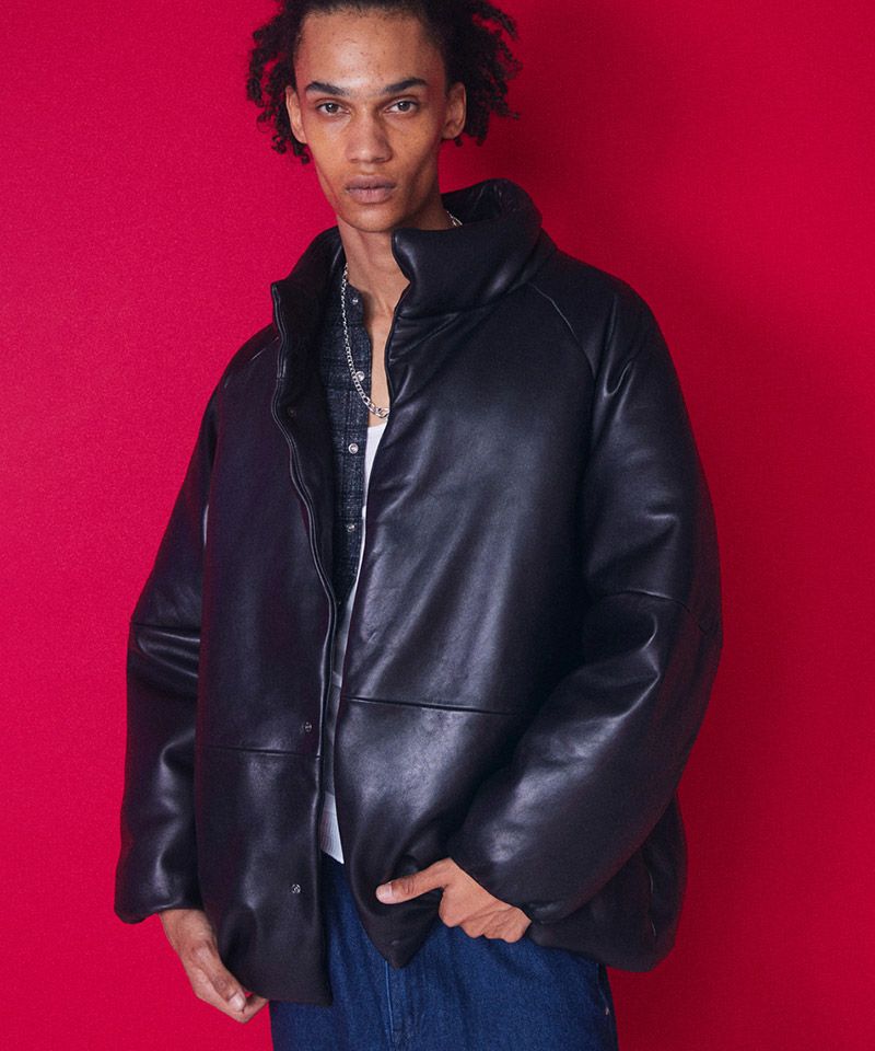 rehacer(レアセル)】 Beatle Sheep Leather Down レザーダウン