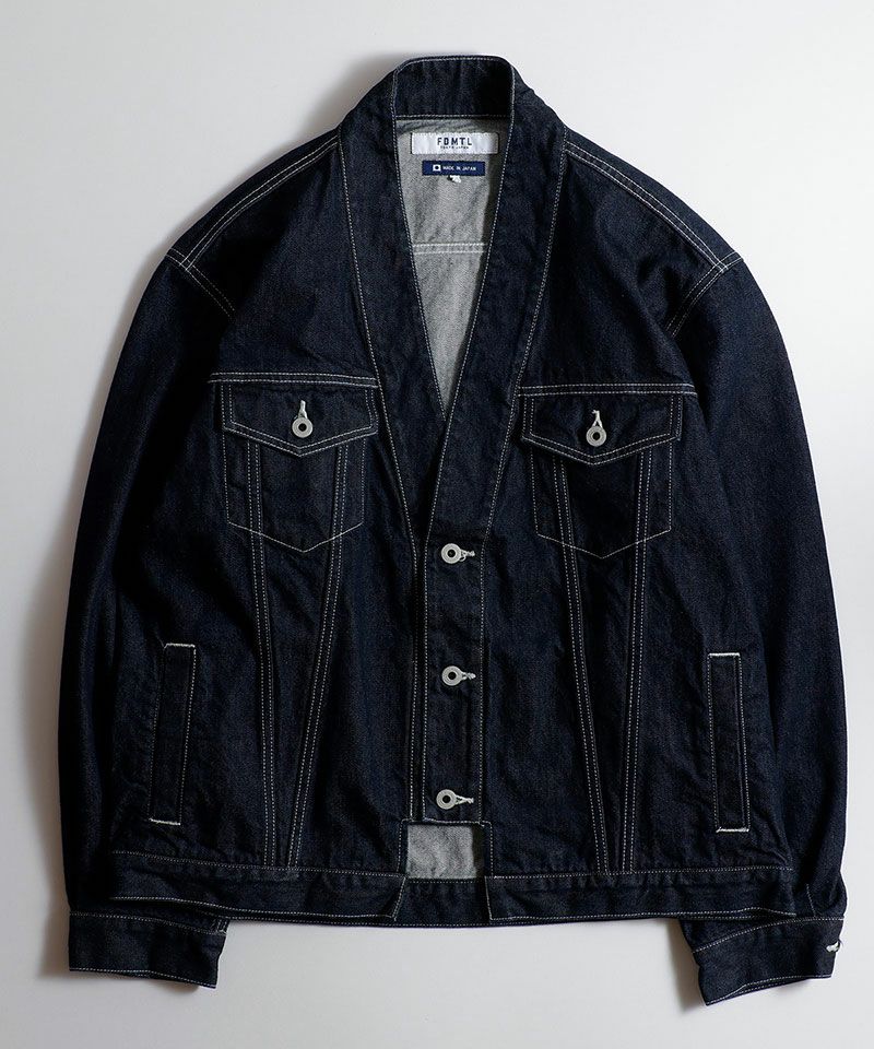 FDMTL(ファンダメンタル)】DENIM HAORI JACKET RINSE デニムジャケット