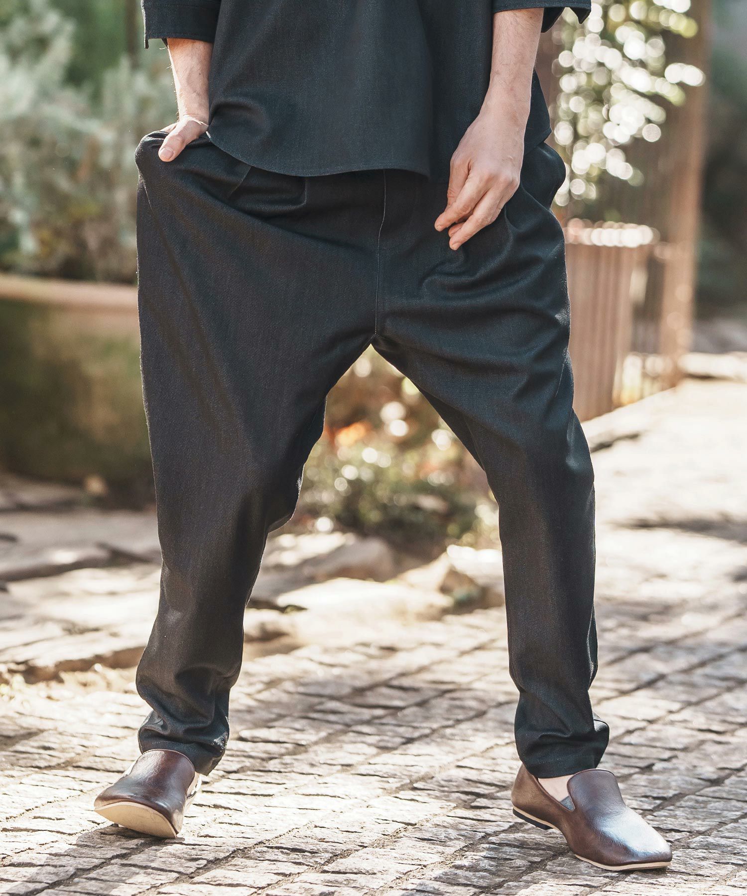 CAMBIO(カンビオ)】Denim Like Drape Sarrouel Pants サルエルパンツ