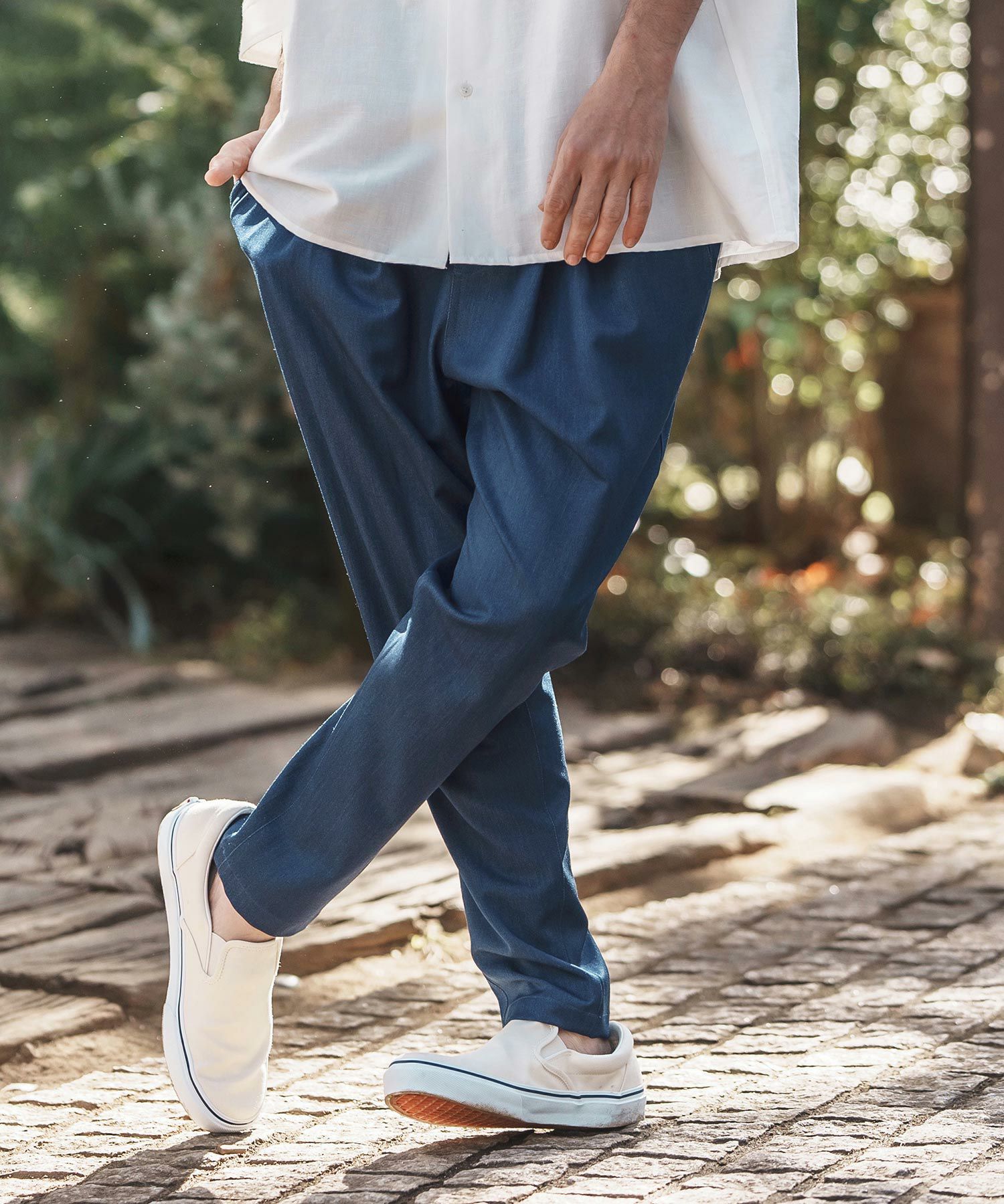 CAMBIO(カンビオ)】Denim Like Drape Sarrouel Pants サルエルパンツ