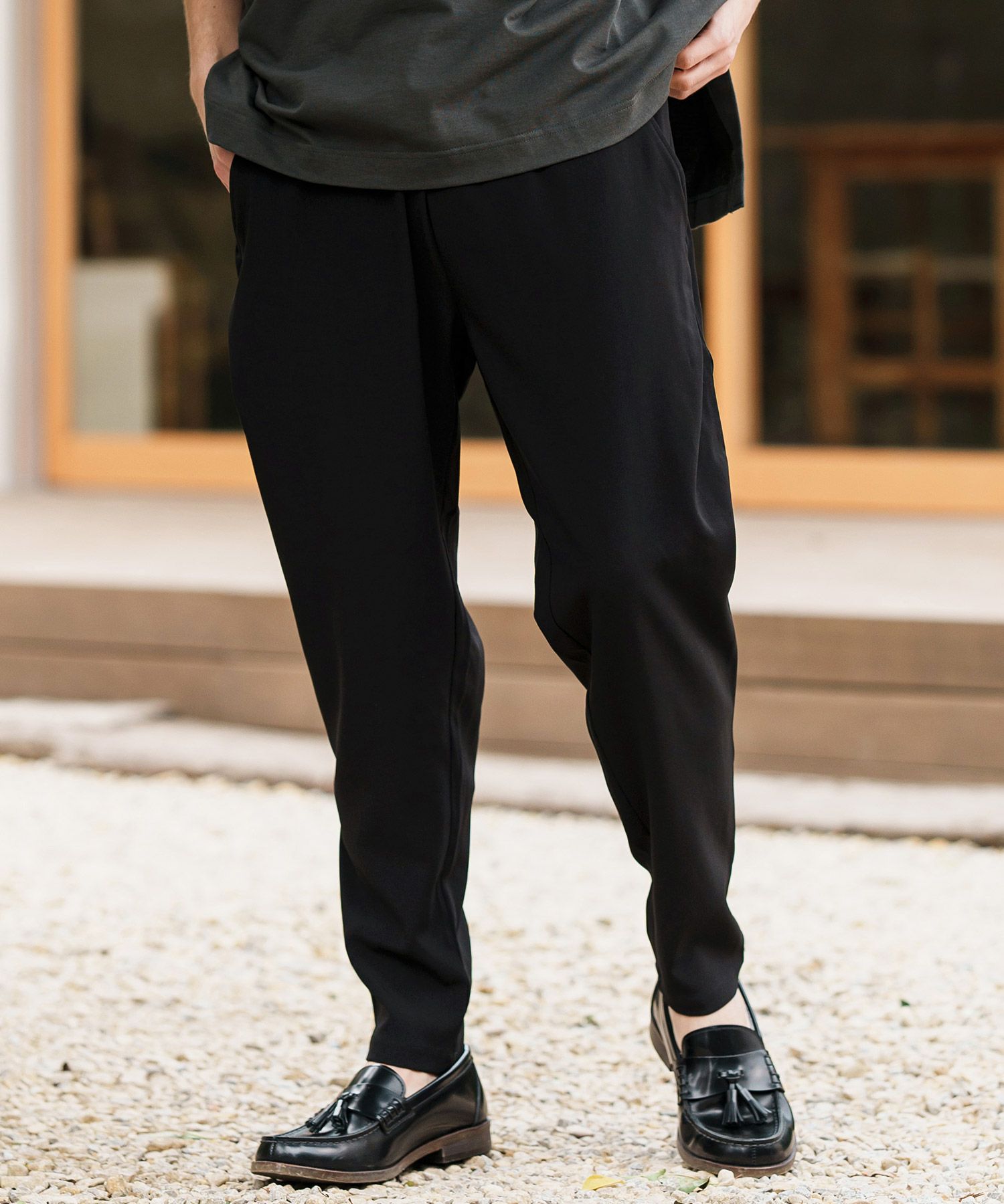 CAMBIO(カンビオ)】ストレッチサルエルテーパードパンツ | CAMBIO カンビオ