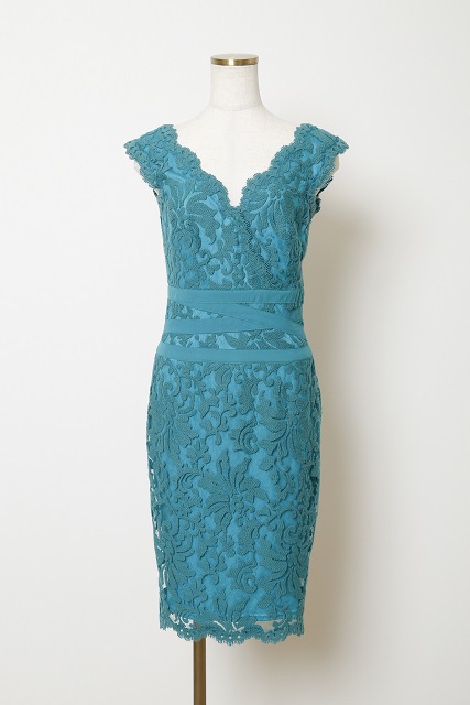 レンタルドレスCANVAS 銀座/東京 / 【TADASHI SHOJI】 グリーン柄