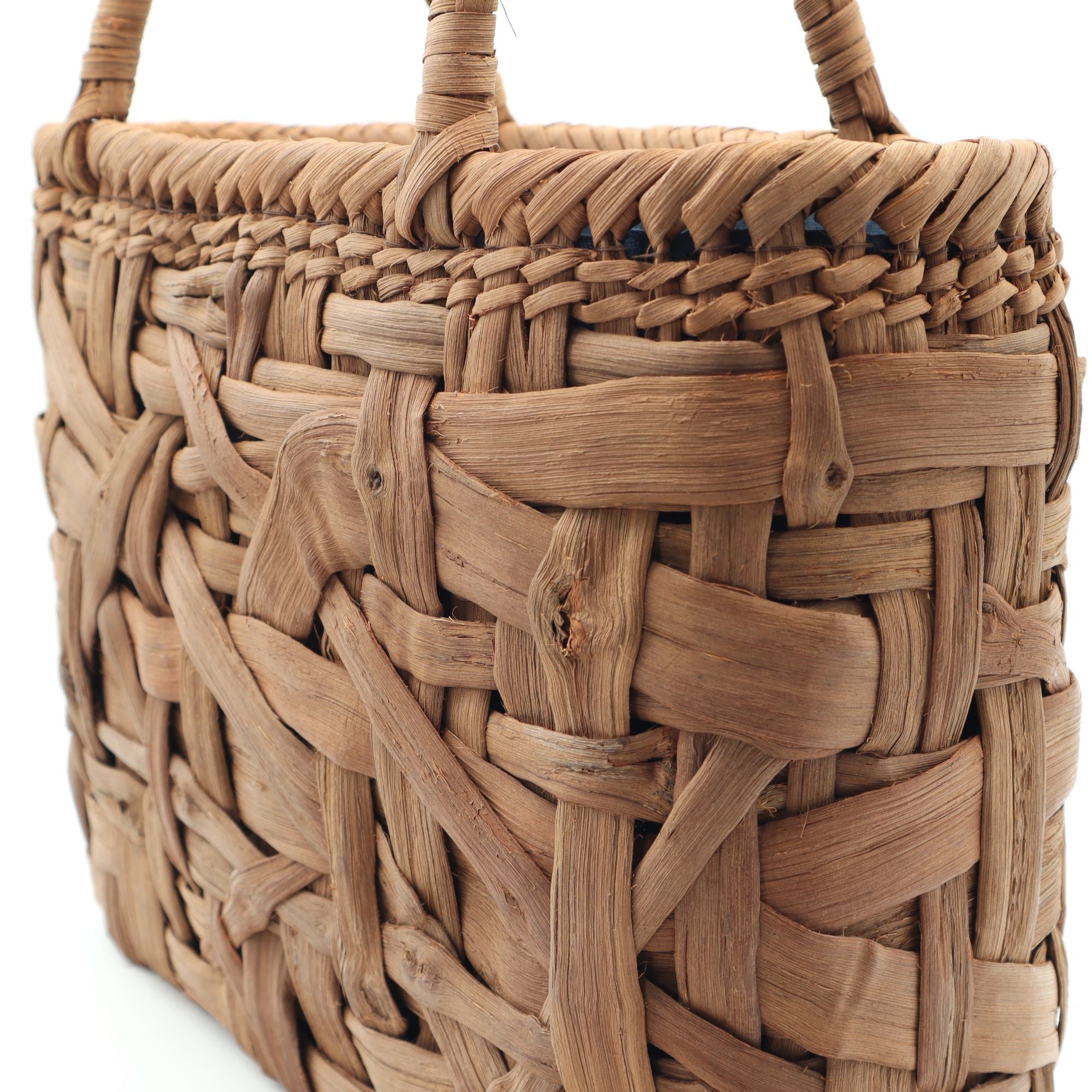 国産(長野県) 山葡萄かご 乱れ編み 国内採取 国内製作 3世代150年