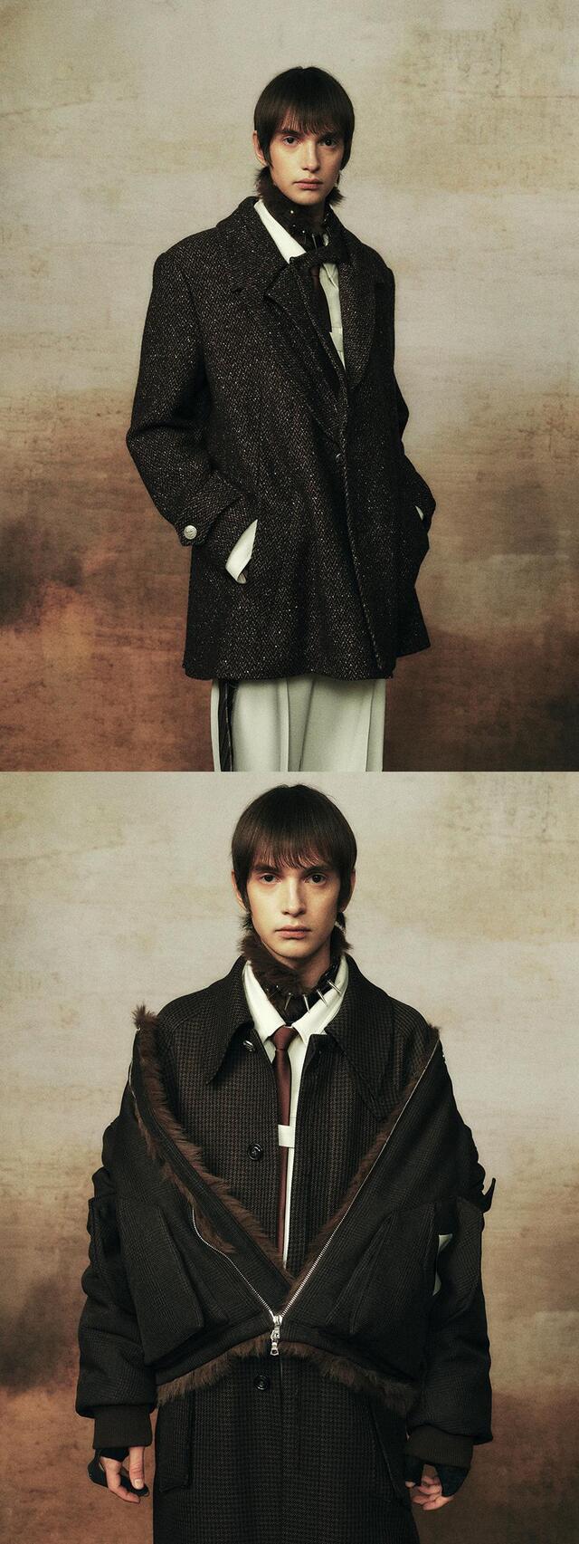 NULLUS : 눌루스] FUR AND SPIKE CHOKER - SAMPLAS