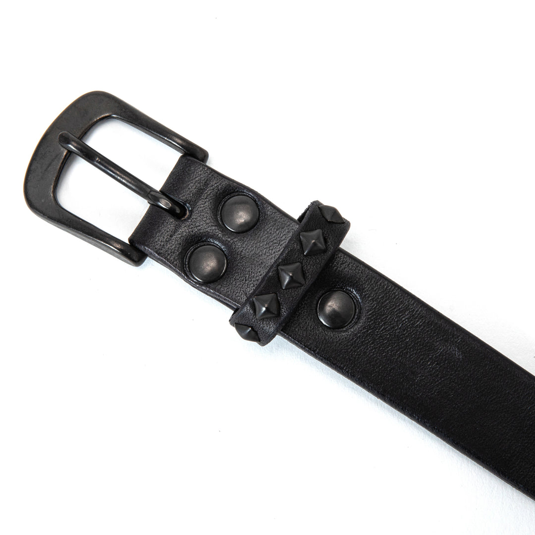 BLACK STUDS LEATHER NARROW BELT＜EXCLUSIVE＞ – CALEE ONLINE STORE
