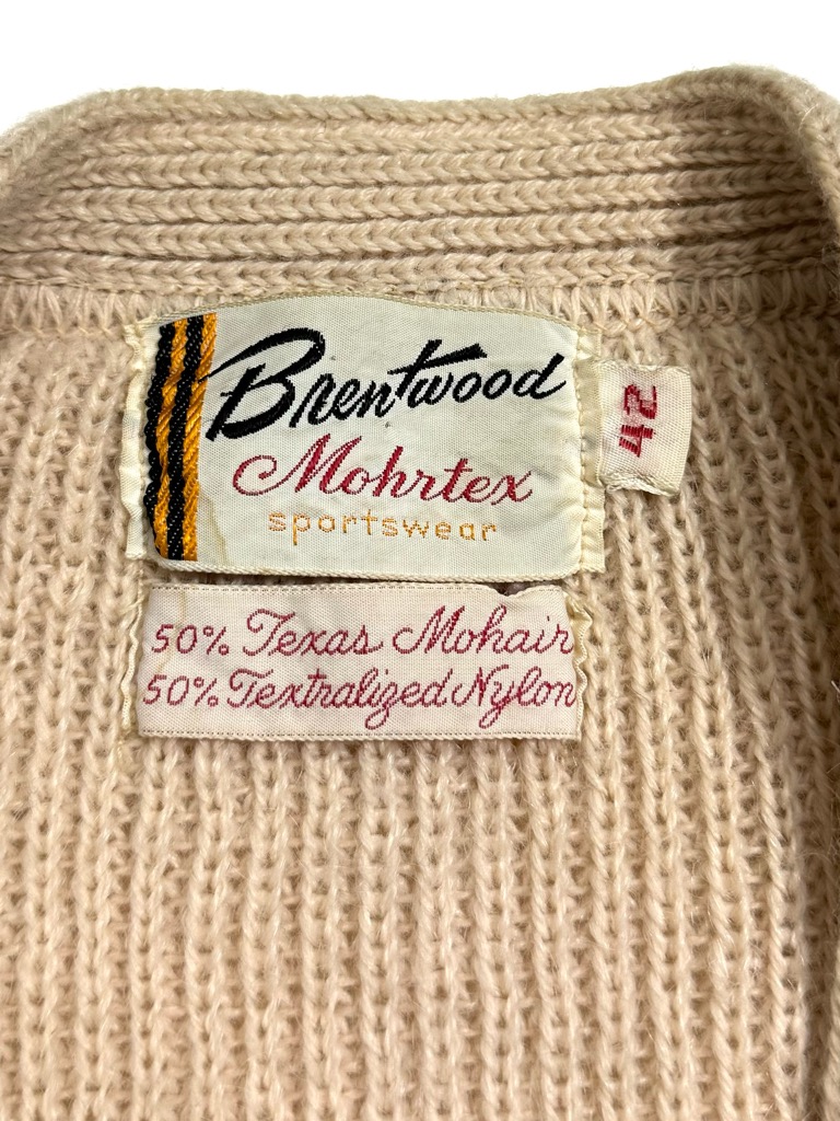 50s~ BRENTWOOD MOHAIR CARDIGAN. | 古着屋【True vintage