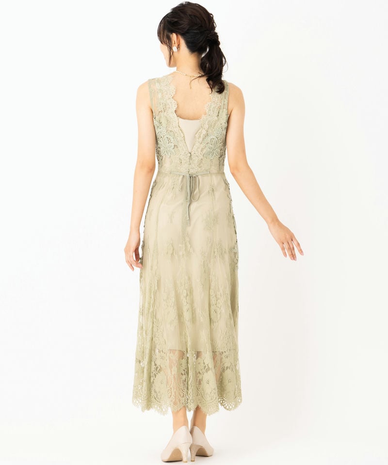 FRAY I.D フレイアイディー レースモチーフドレス その他 x グリーン系