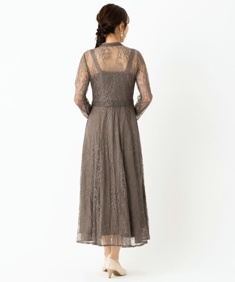 Select Shop フロントボタンチャイナ風総レースドレス その他 x