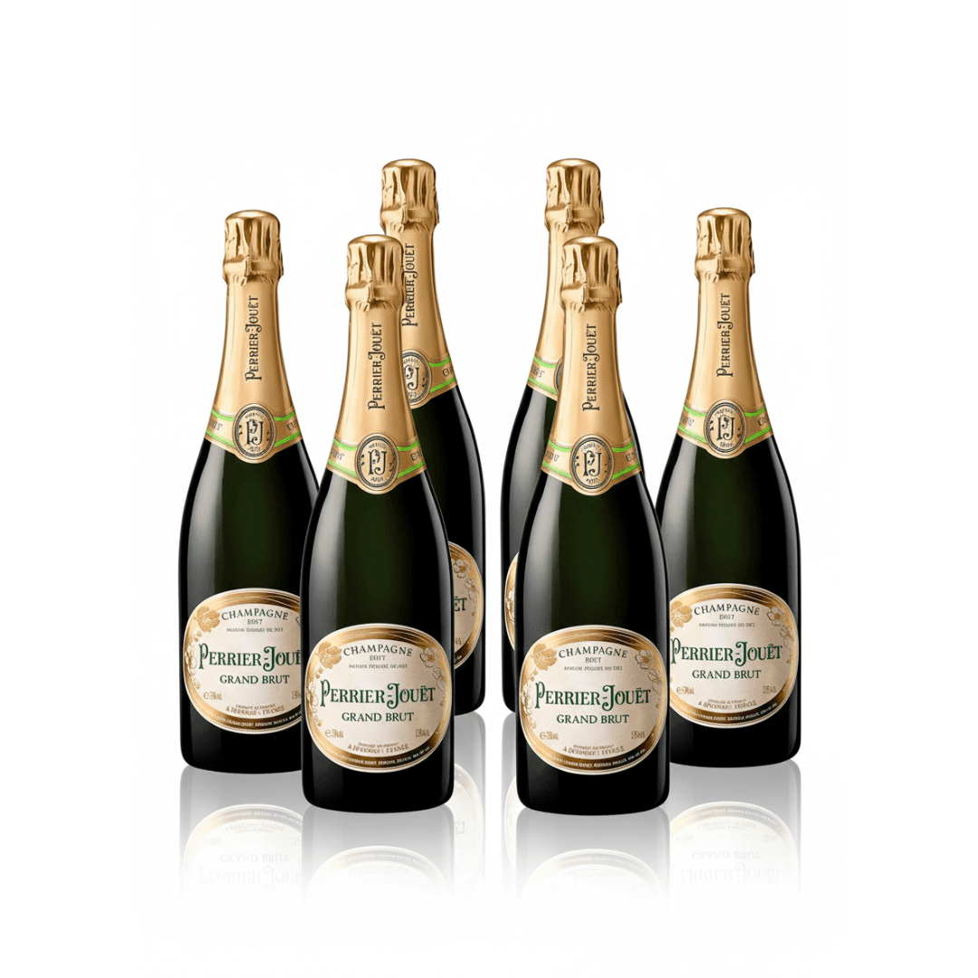 Kit Champagne Perrier Jouet Grand Brut - Caixa com 6 - Cavista Vinhos