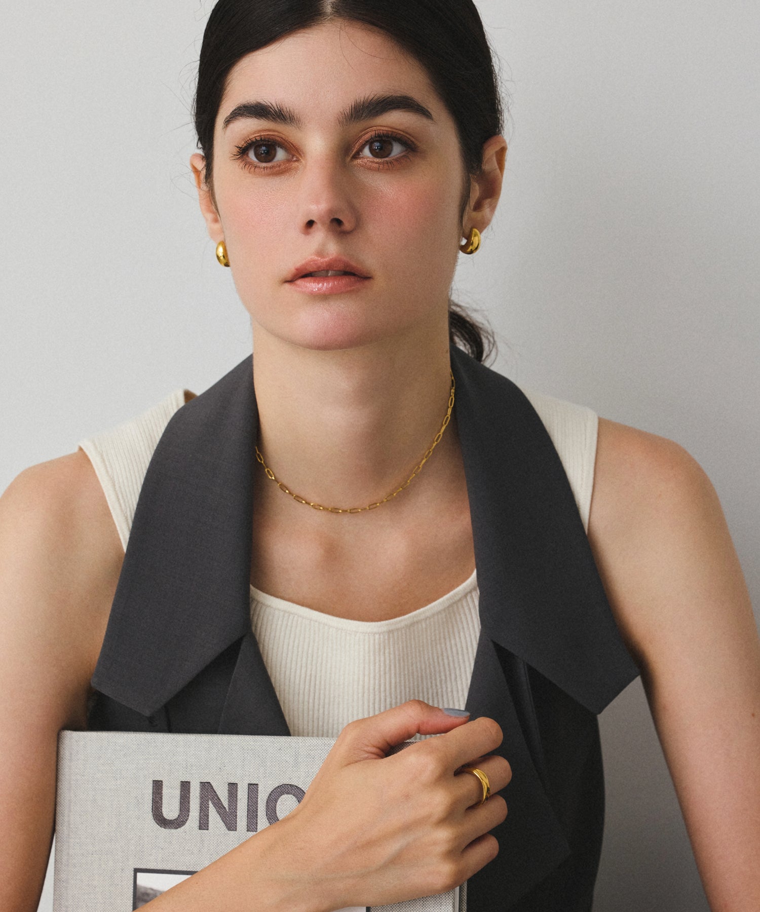 ゴールド]シンプルチェーンネックレス