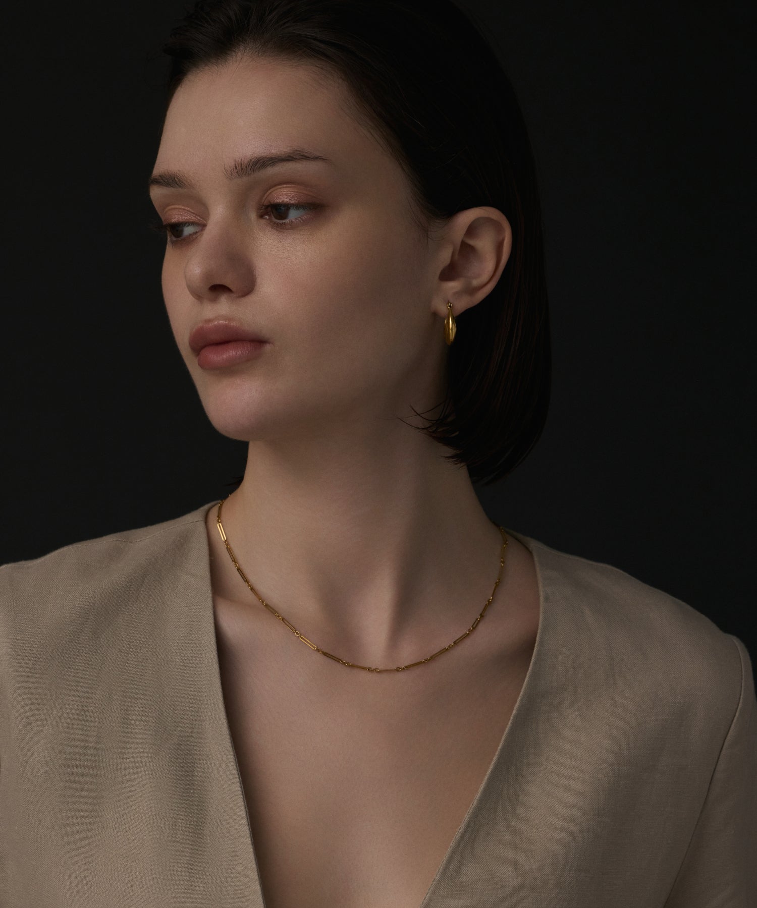 ゴールド]リンクチェーンネックレス