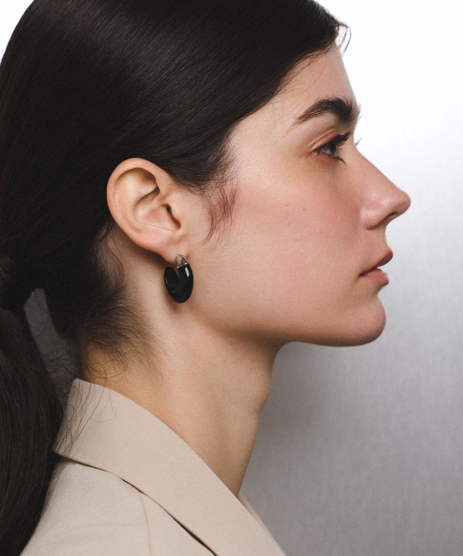 シルバー]スキームフープピアス