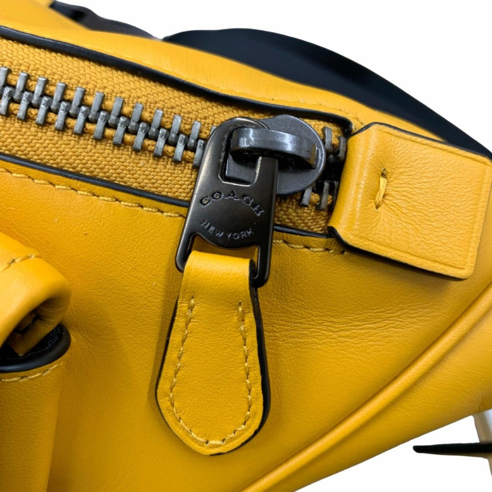 コーチ ウエストバッグ 02021-C1277 イエロー レザー コンパクトバッグ