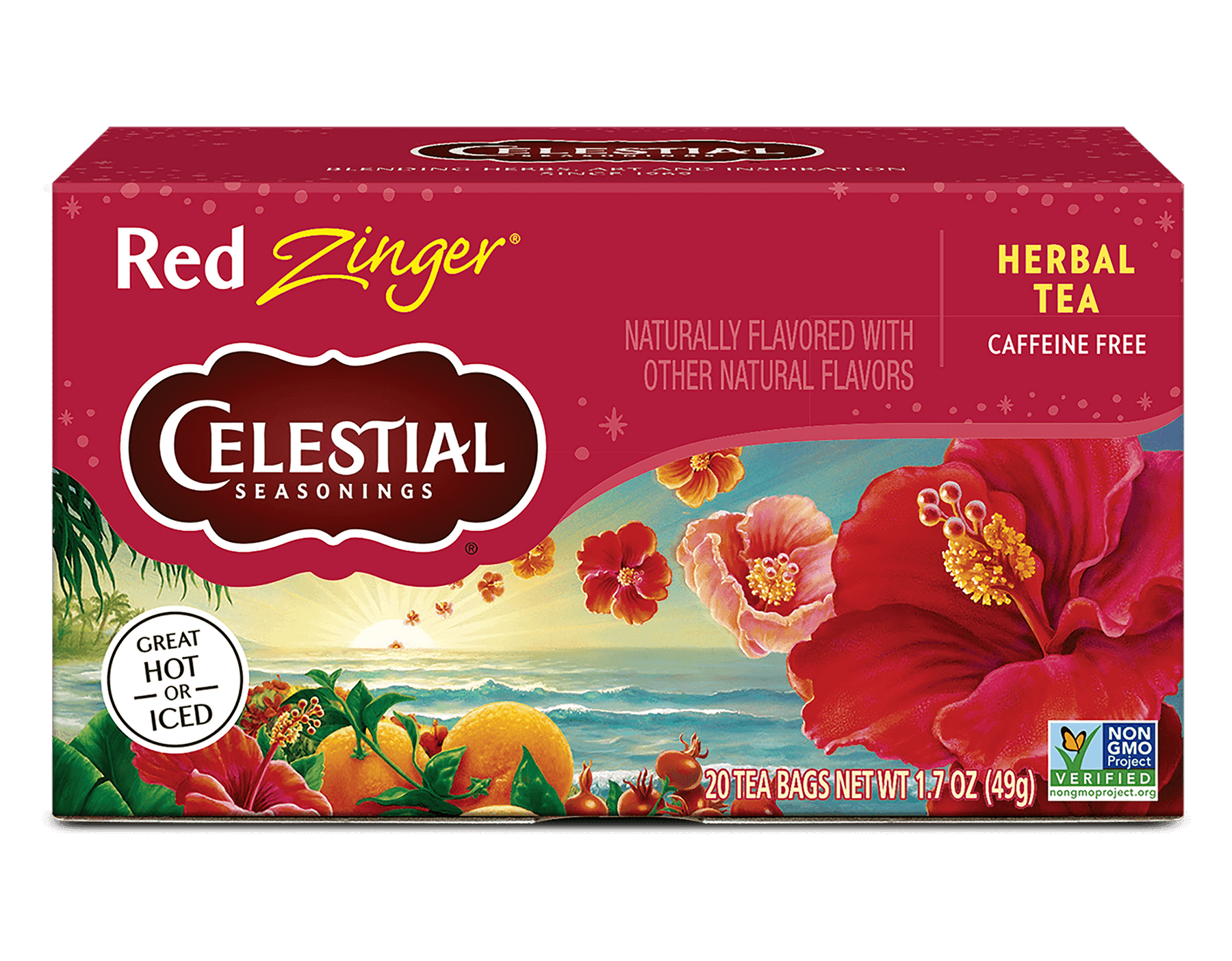 Red Zinger Herbal Tea | Bold Hibiscus & Citrus Caffeine-Free