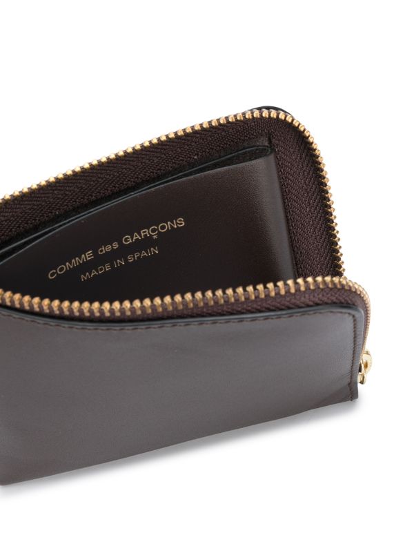 Comme Des Garçons Wallet SA3100 Compact Zip Wallet | Brown | FARFETCH