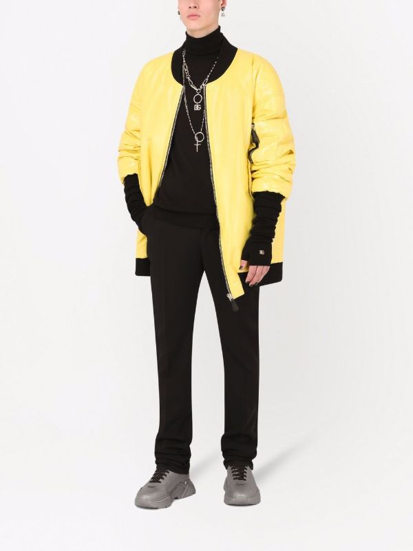 Dolce & Gabbana zip-through Bomber Jacket | Yellow | FARFETCH