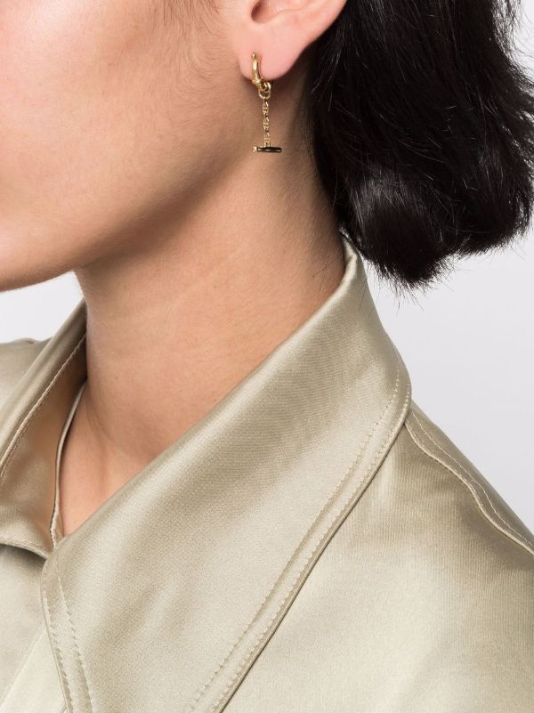 Maria Black Spring Bar Huggie | Gold | FARFETCH BN