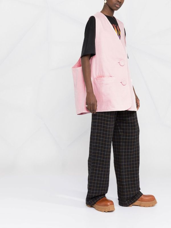 Raf Simons オーバーサイズデニムジレ | ピンク | FARFETCH JP