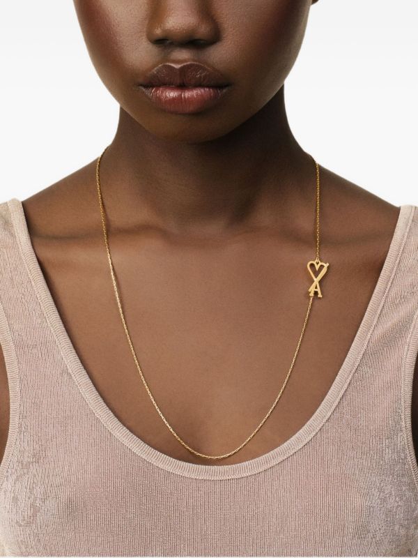 AMI Paris AMI DE COEUR チェーンネックレス | ゴールドトーン