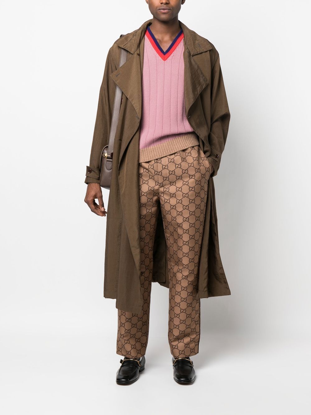 Gucci GG クロップドパンツ | ブラウン | FARFETCH JP