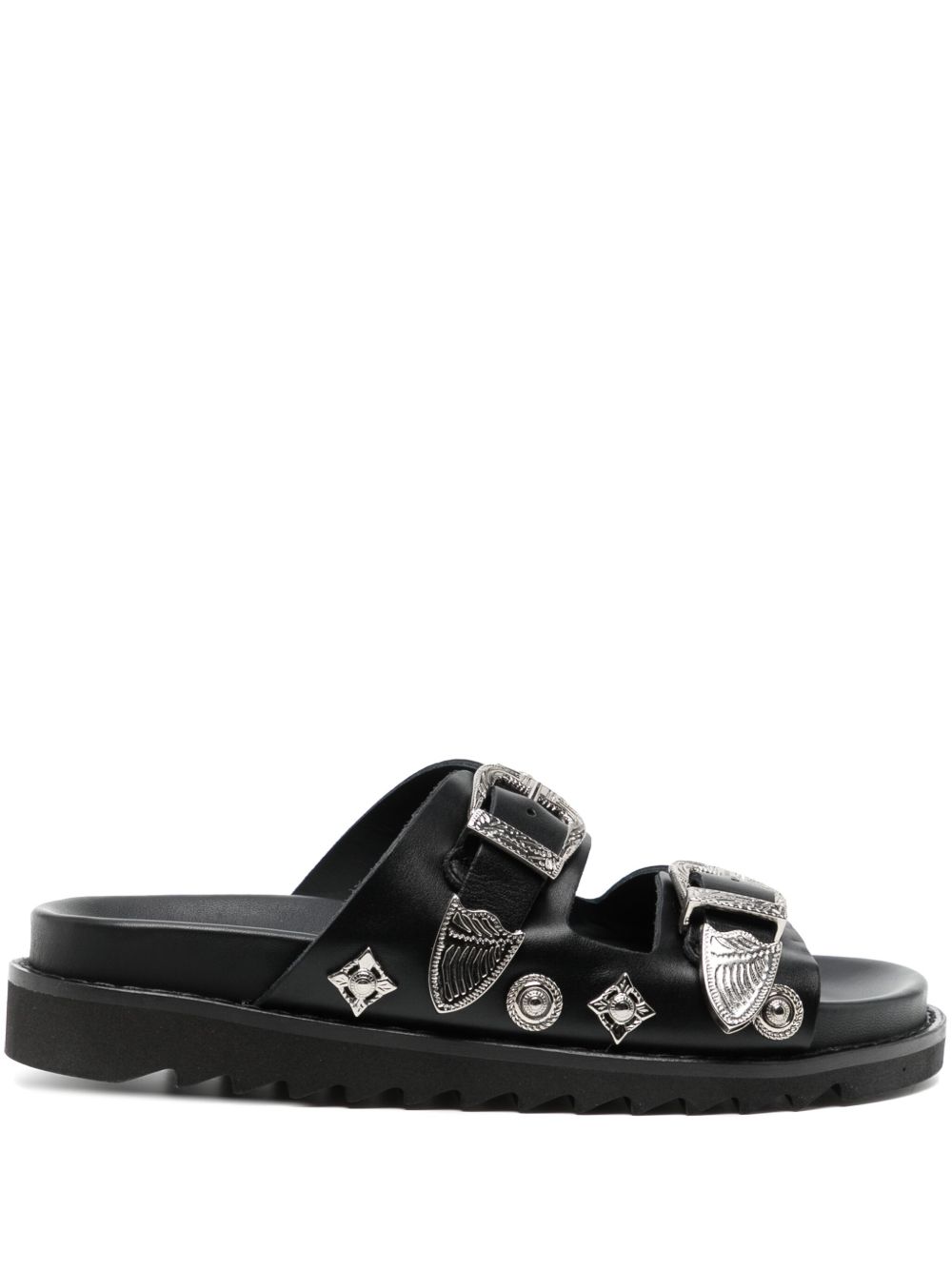 Toga Pulla stud-embellished Leather Sandals | Black | FARFETCH